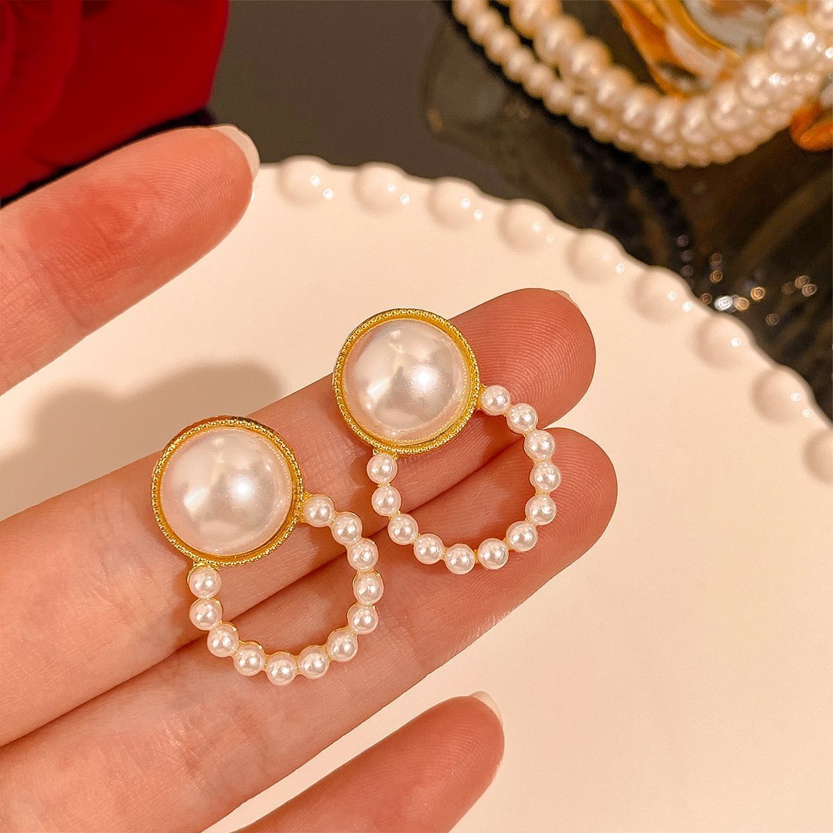 Wholesale s925 silver needle niche high-end female temperament earrings